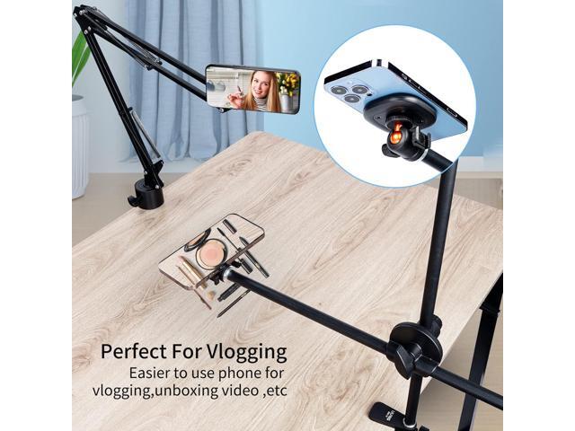 VRIG MG-01 Magnetic Tripod Mount,1/4' Tripod Adapter w Magnetic Ring, Multiple Locating Holes for ARRI,Compact Size for iPhone 16/15/14/13/12...