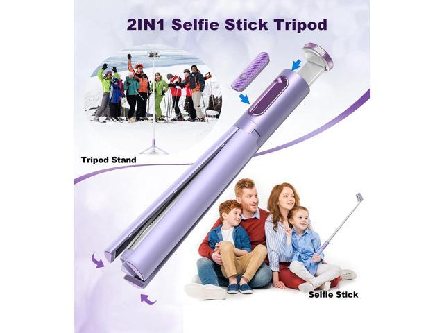 TONEOF Tripod, Cell Phone Selfie Stick, 60 Inch All-in-1 Stand with Integrated Wireless Remote, Lightweight and Portable, Extendable Tripod for 4-7...