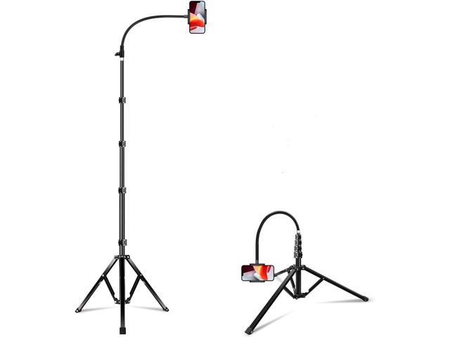 Elitehood 6.7 Feet Tall Phone Tripod, Heavy Duty Metal iPhone Tripod Stand with Remote, 17 Gooseneck Overhead Tripod for iPhone 15 14 13 Pro Max /...