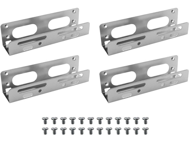 HDD Mounting Bracket R 3.5inch to 5.25inch Hard Disk Drive Alloy Mounting Bracket Adapter with Screws for 5.25 Internal Bay Drive 3.5 to 5.25 HDD...