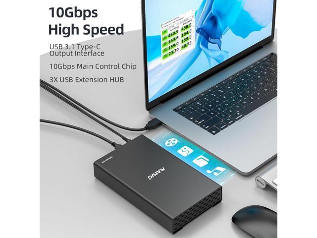 M 2.5 3.5 inch SATA Hard Drive Enclosure, USB Type-C to External SATA SSD HDD Adapter, Max 10Gbps, 18TB Capacity, Tool-Free, Support UASP/HUB...