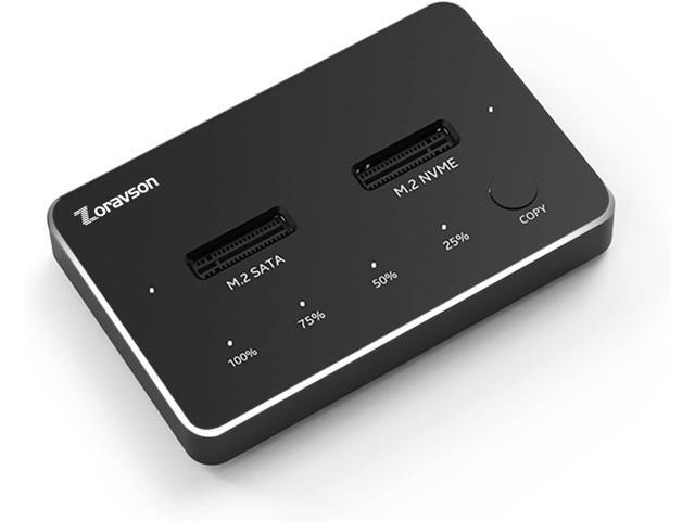 Z USB C M.2 NVME SATA SSD Enclosure Adapter, USB 3.1 Gen 2 10Gbps High Speed M.2 to USB C Data Transfer External Hard Drive Enclosure, Base Case...