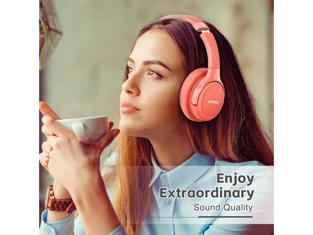 Bluetooth Headphones Over Ear,BERIBES 65H Playtime and 6 EQ Music Modes Wireless Headset with Microphone,HiFi Stereo Foldable Lightweight, Deep...