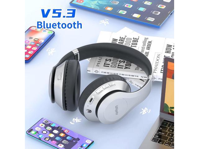 Uliptz Wireless Bluetooth Headphones, 65H Playtime, 6 EQ Sound Modes, HiFi Stereo Over Ear Headphones with Microphone, Foldable Lightweight...