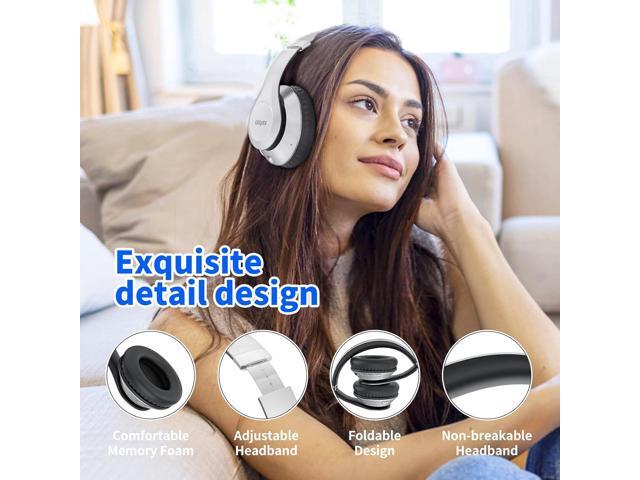 Uliptz Wireless Bluetooth Headphones, 65H Playtime, 6 EQ Sound Modes, HiFi Stereo Over Ear Headphones with Microphone, Foldable Lightweight...