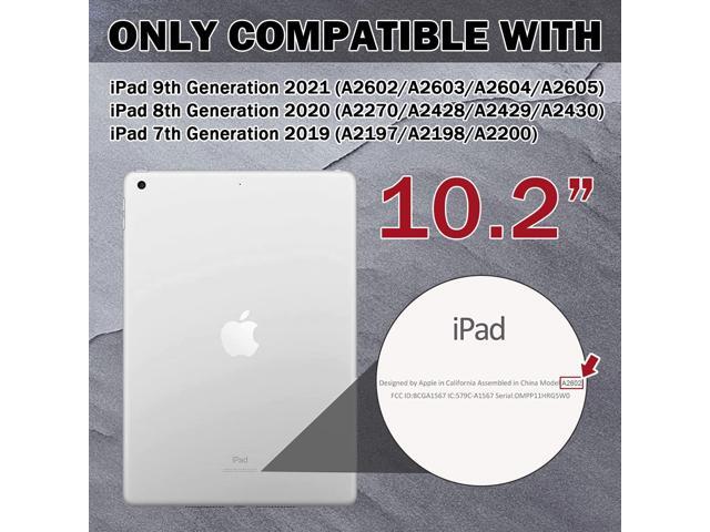 Case for iPad 9th/8th/7th Generation 2021/2020/2019(10.2 inch), Heavy Duty Military Grade Shockproof Rugged Protective 10.2' Cover with Built-in...