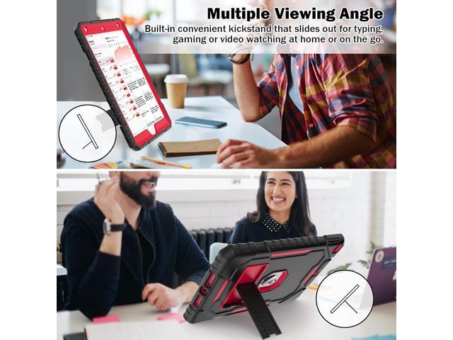 Case for iPad 9th/8th/7th Generation 2021/2020/2019(10.2 inch), Heavy Duty Military Grade Shockproof Rugged Protective 10.2' Cover with Built-in...