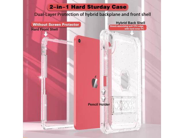 Case for iPad A16 11th Generation 11 Inch 2025 / 10th Gen 10.9 Inch Case 2022, Heavy Duty Shockproof Rugged Protective Translucent Cover with...