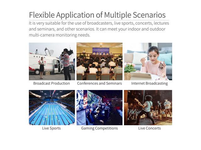 SEETEC ATEM156 15.6 Inch Live Streaming Broadcast Director Monitor with 4 HDMI Input Output Quad Split Display for ATEM Mini Video Switcher Mixer...
