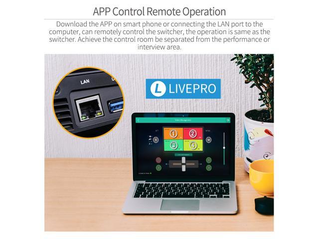 Feelworld Livepro L1 V1 Multi Camera Video Mixer Switcher with LCD Display 4 HDMI Inputs USB 3.0 Output - image 6