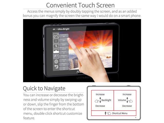 FEELWORLD LUT7 7 Inch Ultra Bright 2200nit Touch Screen Camera DSLR Field Monitor with 3D Lut Waveform Vectorscope Automatic Light Sensor 1920x1200...