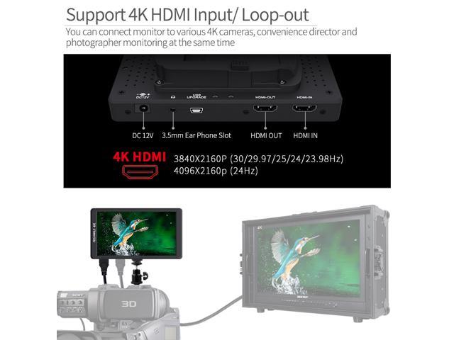 FEELWORLD F570 5.7 inch DSLR On Camera Field Monitor Small HD Focus Video Assist IPS Full HD 1920x1080 Support 4K HDMI Input Output Rugged Aluminum...