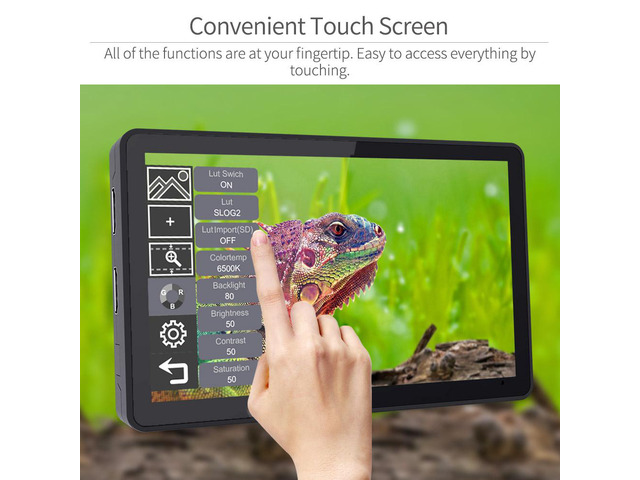 FEELWORLD F6 PLUS V2 6 inch DSLR Camera Field Touch Screen Monitor HDR 3D LUT Small Full HD 1920x1080 IPS 4K HDMI Input Output 8.4V DC Output...