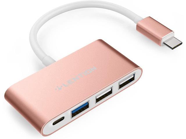 4-in-1 USB-C Hub with Type C, USB 3.0, USB 2.0, Compatible 2020-2016 MacBook Pro 13/15/16, New Mac Air/Surface, ChromeBook, More, Multiport.