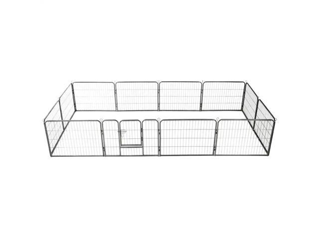 vidaXL Dog Playpen 12 Panels Steel 31.5'x23.6' Black