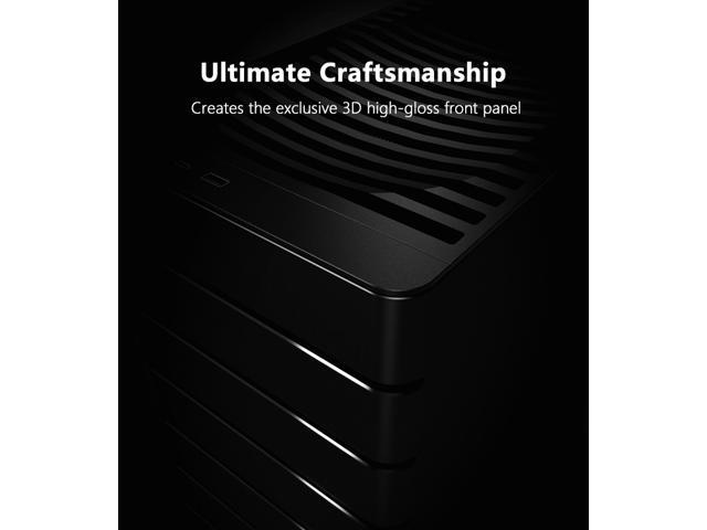 ABEE SMART EM30 BLACK ATX Mid-Tower Aluminum Computer Case w/ Compact Size, Aluminum Frame & All Panels, 3D High-Gloss Front Panel, Unique CNC...