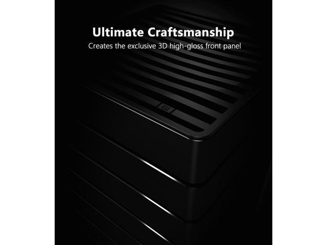 ABEE AS Enclosure RS07 BLACK Mini-ITX Aluminum Computer Case w/ Aluminum Frame, 3D High-Gloss Front Panel, Unique CNC Groove Shape of Aluminum Top...
