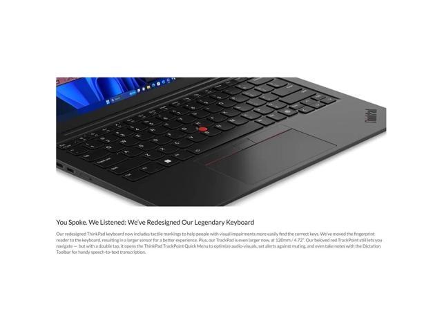 Lenovo Gen 12 ThinkPad X1 Carbon Laptop with Intel Ultra 7 155U Processor, 14' WUXGA 100% sRGB Touchscreen, 32GB 6400MHz RAM, 1TB Gen4 Performance...