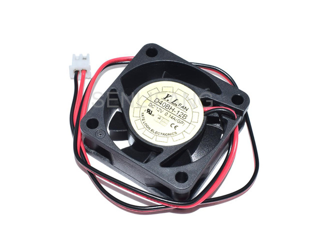 Ventilador D40BH-12B DC 12V 0.14A 40x40x15mm 2 cables, ventilador de refrigeración de servidor,, para Y. L.