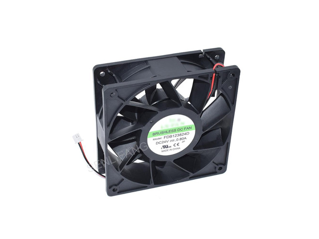 Nuevo ventilador inversor de gran volumen de aire genuino FDB123824D 12038 24V 0.80A 2 cables turbocargador