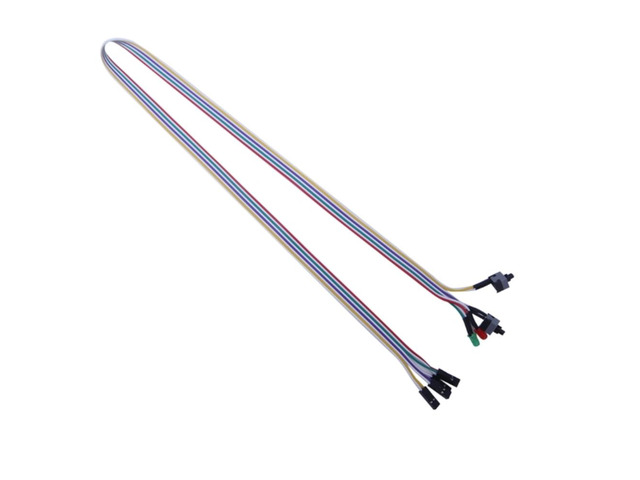Cable de interruptor de Reinicio de encendido, caja de ordenador de escritorio, 65cm, con luz LED HDD