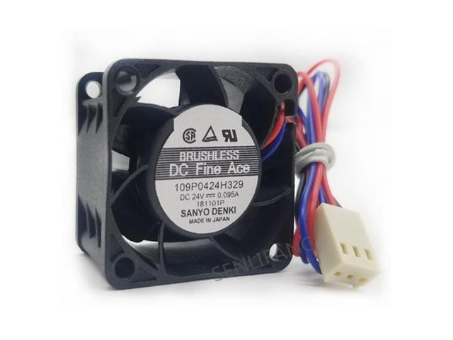 Denki 109P0424H329 ventilador cuadrado para servidor 24V DC 0.095A 40x40x28mm 3-de alambre