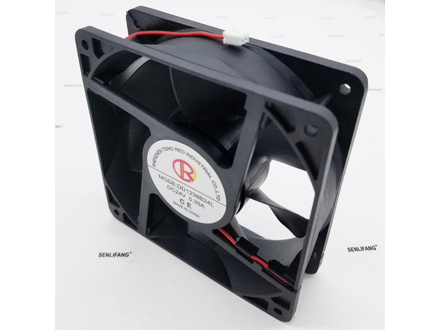 Para 12cm IP55 impermeable 12038 24V 0.35A DD1238B24L 2 alambres para Anime consola de juegos ventilador de refrigeraciÃ³n HZDO 120*120*38MM