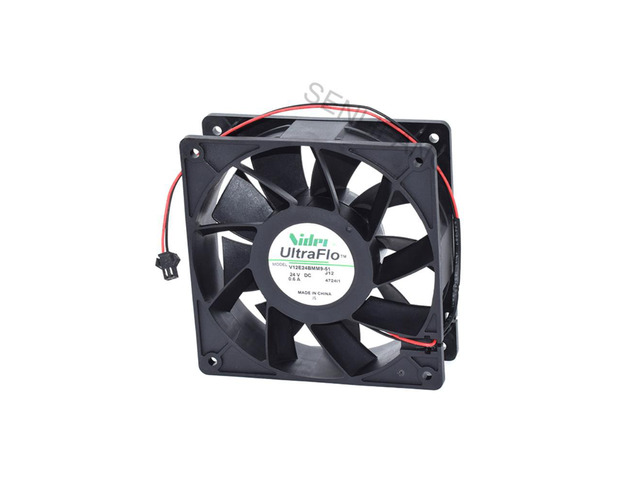 Ventilador enfriador de servidor de 2 cables, 2 cables, para V12E24BMM9-51 4724I1 24V DC 0.6A 120x120x38mm