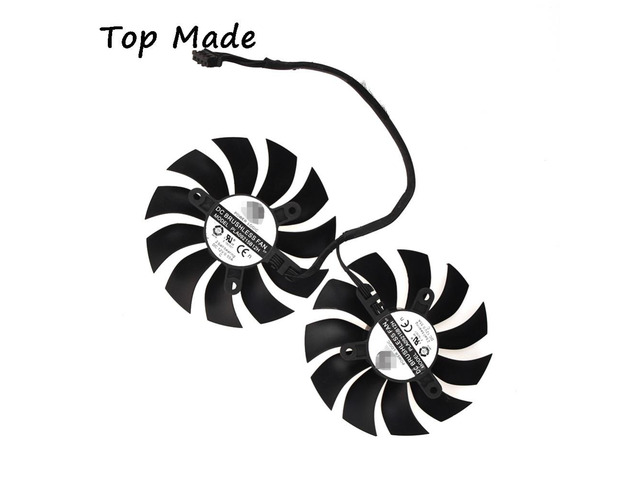2pcs/set PLA09215B12HH for EVGA GTX1050TI/1070/1080 4pin 0.55A Graphics fan