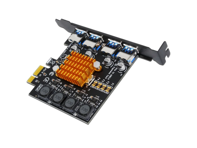 4-Port USB 3.0 Pci Express Card USB 3.0 Pci-E Expansion Card Adapter Pcie USB 3.0 Hub Controller Card Expansion Card