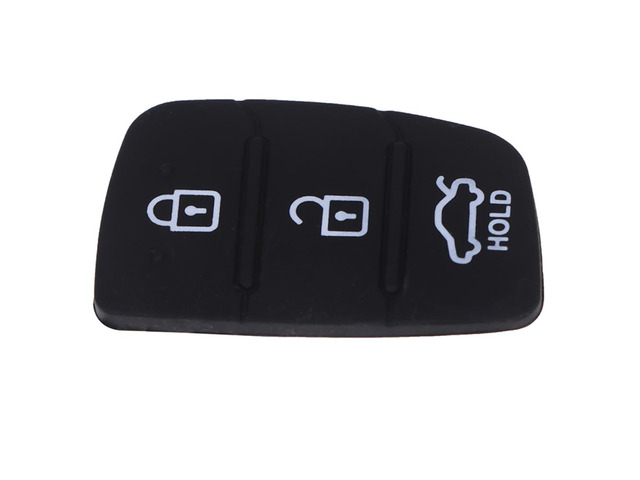 Gran oferta de reemplazo de 3 botones para reparar la piel, funda plegable para llave de coche, almohadilla de goma para coche