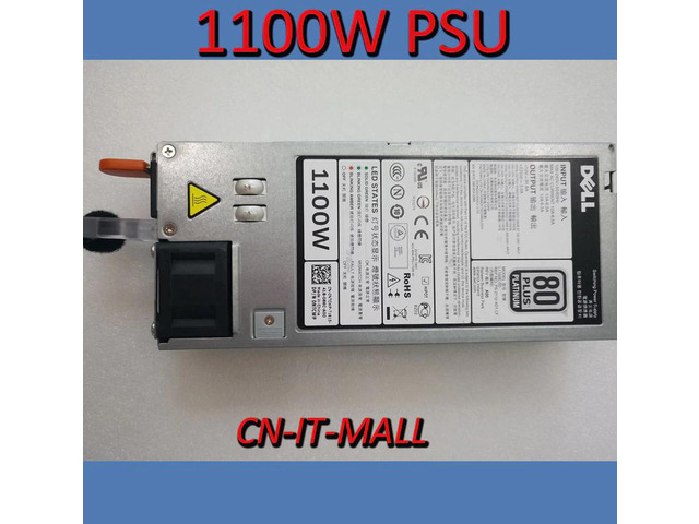 Pulled W12Y2 0TFR9V 0NTCWP 0YT39Y 1100W Power Supply For R520 R620R720 R72XD