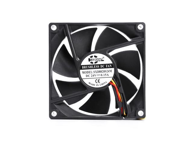 2pcs 8cm cooling fan 24V 80X80X20 mm 80mm DC Cooler Sleeve Bearing Fan 3Pin For Computer Cases And CPU Coolers