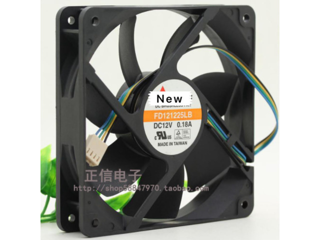 For Y. S TECH FD121225LB DC 12V 0.18A 120x120x25mm 3-wire Server Cooling Fan