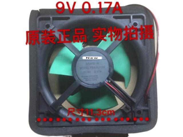 For NMB-MAT FBA11J10M Refrigerator Fan DC 9V 0.17A 113x113mm 2-wire photo