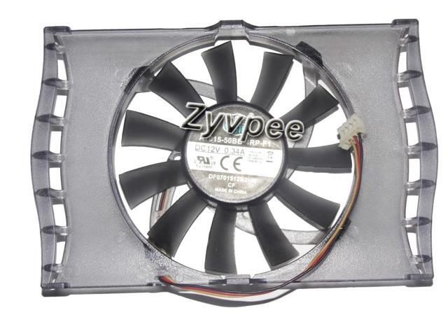 Zyvpee A7015-50BB-4RP-F1 DF0701512B2HN 12V 0.34A 3 wires transparent grey with cover Arctic cooling fan