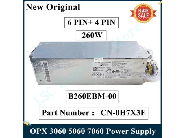 Lsc fonte de alimentação, para dell opx 3060 5060 7060 260w, 6 pinos + 4 pinos B260EBM-00 h7x3f 5252ckc 3ynrj 8x63n 100% teste
