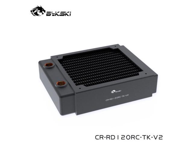Bykski 120mm Copper Radiator Standard Water Cooling Radiators Compatible PC12cm Fan about 40mm Thick, CR-RD120RC-TK-V2