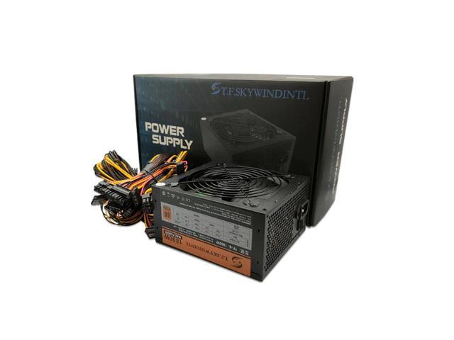 1800W PC Power Supply Miner Power Supply 95% High Efficiency AC 180-260V ATX Mining Power Source Support 6 CPU Card