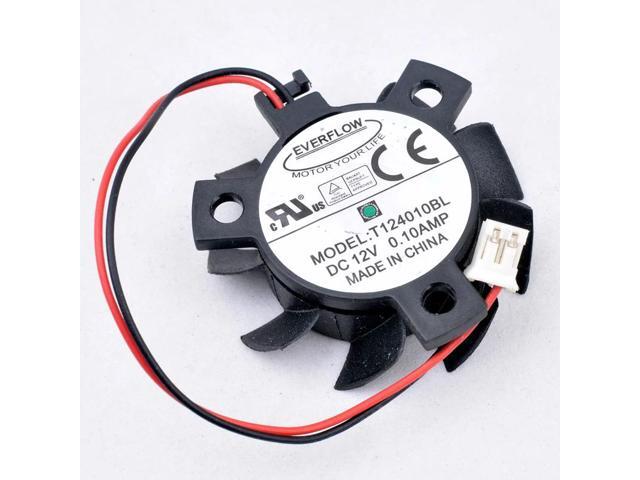 T124010BL diameter 37mm hole pitch 26mm 12V 0.10A dual ball router heat sink cooling fan