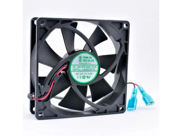 DFB922512L 92mm fan 92x92x25mm DC12V 1.6W 2 wires, double ball bearings, cooling fan for chassis power supply CPU