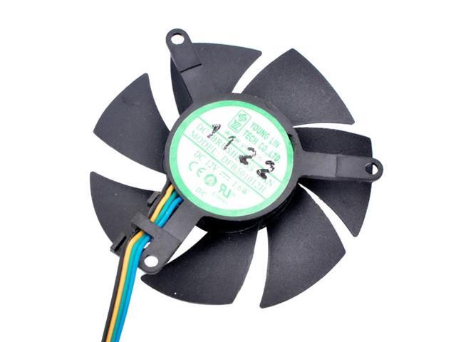 DFB501012H 47mm diameter, 39mm hole pitch, DC12V 1.6W, 4 lines, cooling fan for soft router cooling aluminum sheet graphics card