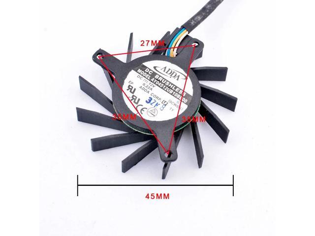 AY04512UB10BB00 12V 0.22A 45mm 35x35x27mm 4 lines cooling fan for soft router cooling aluminum graphics card