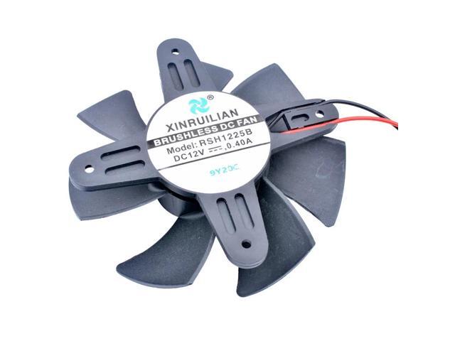 RSH1225B diameter 115mm hole pitch 94mm 67mm DC12V 0.40A 2 wires, double ball bearing, large air volume cooling fan