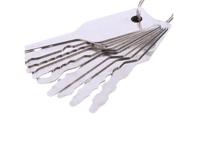 Tool 10pcs/est Stainless Jiggler Keys Dual Sided Car Unlocking Lock Opening Repair Kits