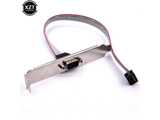 1pcs for Motherboard 9 Pin RS232 DB9 Pin Com Port Ribbon Serial Cable Connector Bracket Female