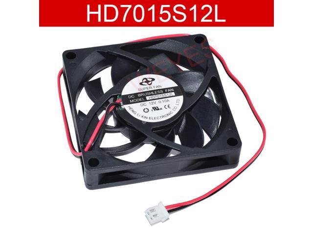 For SUPER FAN HD7015S12L 12V 0.1A 7CM 7015 2-Wire Cooling Fan
