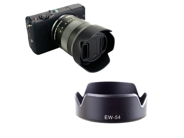 Lightweight EW-54 Camera Lens Hood for Canon EOS M EF-M 18.55mm f/3.5-5.6 IS STM