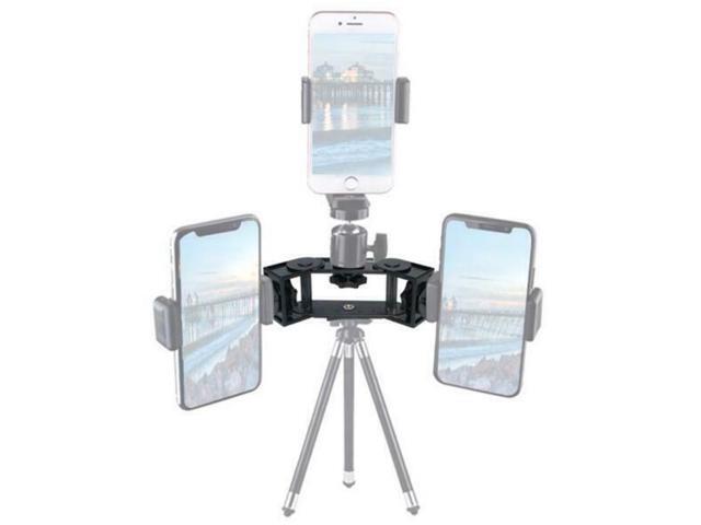1/4' Screw Triple Stand Holder Mount Bracket Adapter for Phone Camera Tripod