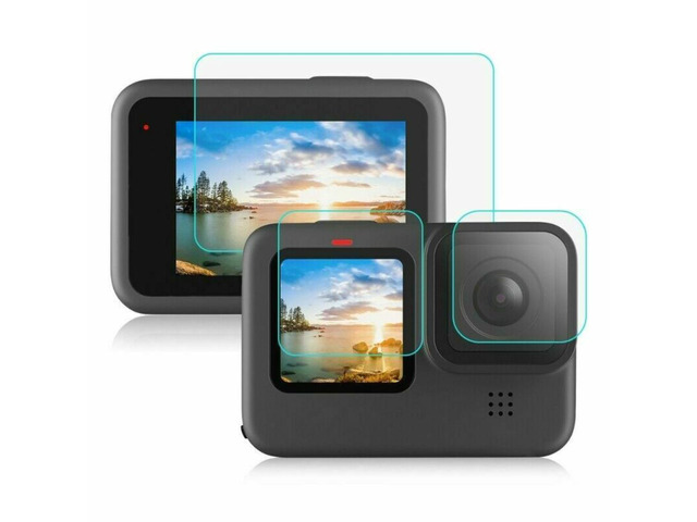 2pcs PULUZ LCD Display Tempered Glass Film for Gopro Hero 9 Black Lens